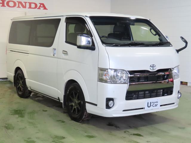 ハイエースバン スーパーＧＬダークプライムＩＩ　パナソニックナビ　ＴＶフル　コブラオーバーフェンダー　ＴＲＤスポイラー　エンスタ　前後ドラレコ　ＥＴＣ（8枚目）