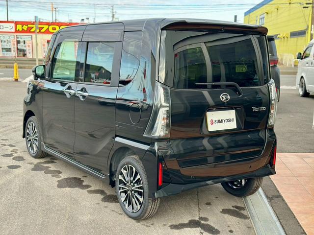 タント カスタムＲＳリミテッド　４ＷＤ　届出済未使用車　整備付　保証付　記録簿　純正エンジンスターター　スペアキー　純正アルミホイール　両側電動スライドドア　ナビ　ＢＬＵＥＴＯＯＴＨ　バックカメラ　ドライブレコーダー（2枚目）