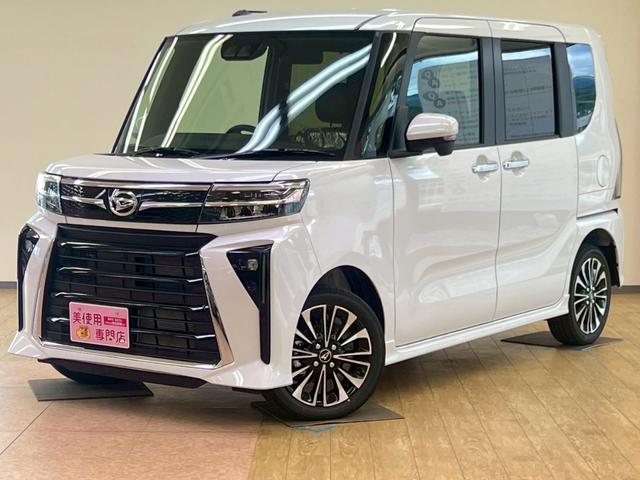 タント カスタムＲＳ　４ＷＤ　スマートキー　障害物センサー　衝突軽減ブレーキシステム　ＡＢＳ　横滑り防止装置　両側パワースライドドア　アイドリングストップ　運転席・助手席シートヒーター　純正アルミホイール（2枚目）