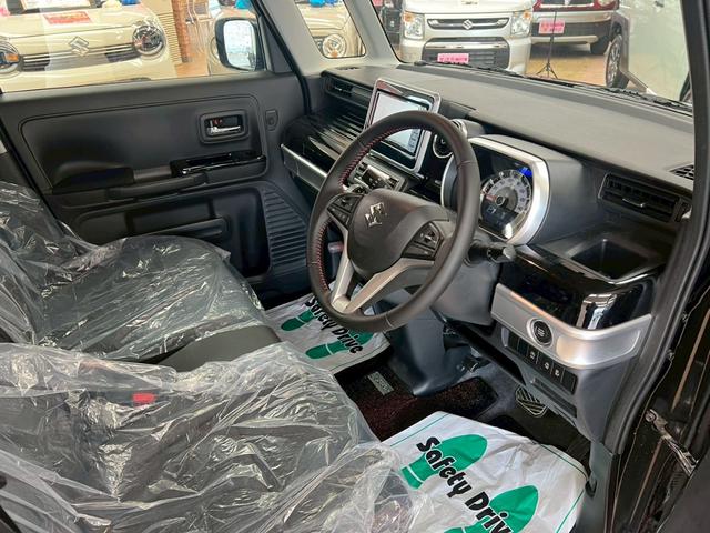 スペーシアカスタム ハイブリッドXSターボ 4WD 社外ナビ付き スマートキー ABS 横滑り防止装置 衝突軽減ブレーキシステム 障害物センサー 両側パワースライドドア(7枚目)
