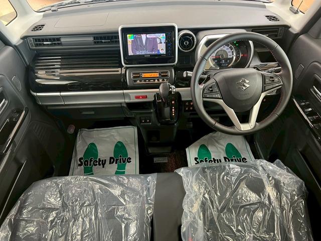 スペーシアカスタム ハイブリッドXSターボ 4WD 社外ナビ付き スマートキー ABS 横滑り防止装置 衝突軽減ブレーキシステム 障害物センサー 両側パワースライドドア(13枚目)