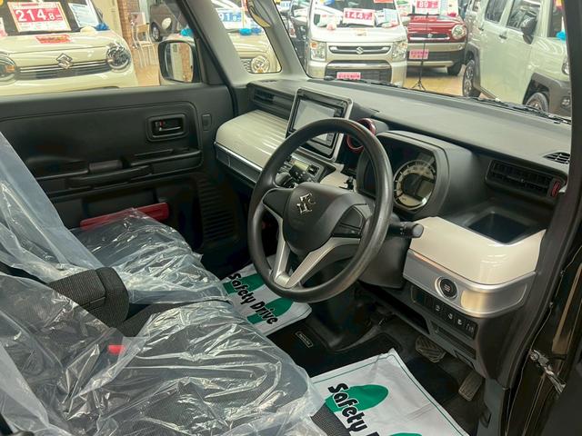 スペーシア ハイブリッドＸ　４ＷＤ　スマートキー　ＡＢＳ　アイドリングストップ　両側パワースライドドア　社外ナビ付き　オートエアコン　電動格納ドアミラー（7枚目）