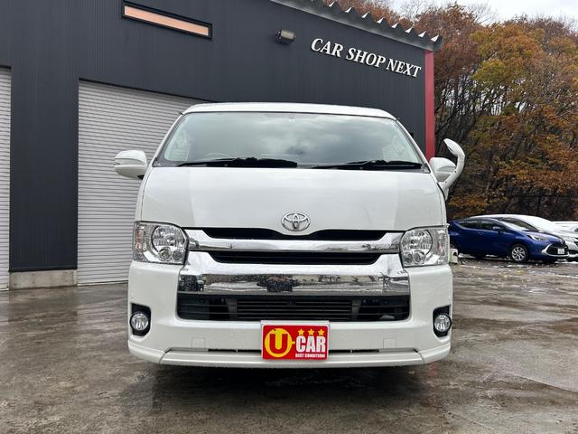 ハイエースワゴン GL 4WD ロング HKSスーパーチャージャー 前置きIC アルパイン11インチナビ Bカメラ フリップダウンモニター ローダウン オーバーフェンダー LEDテール(2枚目)