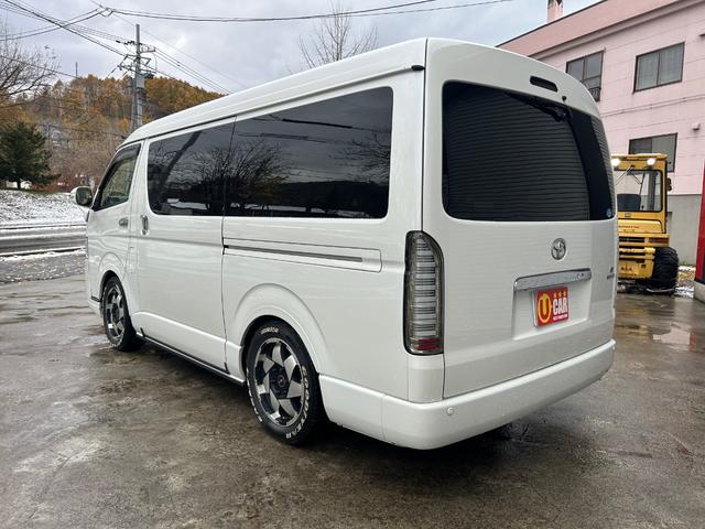 ハイエースワゴン GL 4WD ロング HKSスーパーチャージャー 前置きIC アルパイン11インチナビ Bカメラ フリップダウンモニター ローダウン オーバーフェンダー LEDテール(6枚目)