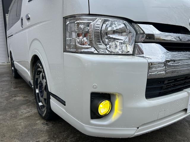 ハイエースワゴン GL 4WD ロング HKSスーパーチャージャー 前置きIC アルパイン11インチナビ Bカメラ フリップダウンモニター ローダウン オーバーフェンダー LEDテール(10枚目)