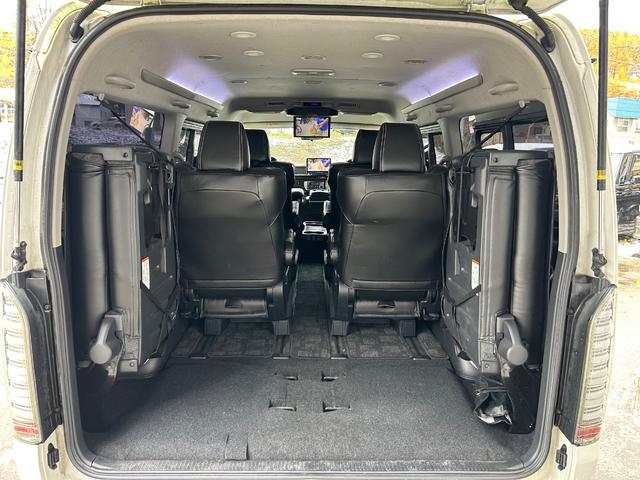 ハイエースワゴン GL 4WD ロング HKSスーパーチャージャー 前置きIC アルパイン11インチナビ Bカメラ フリップダウンモニター ローダウン オーバーフェンダー LEDテール(25枚目)