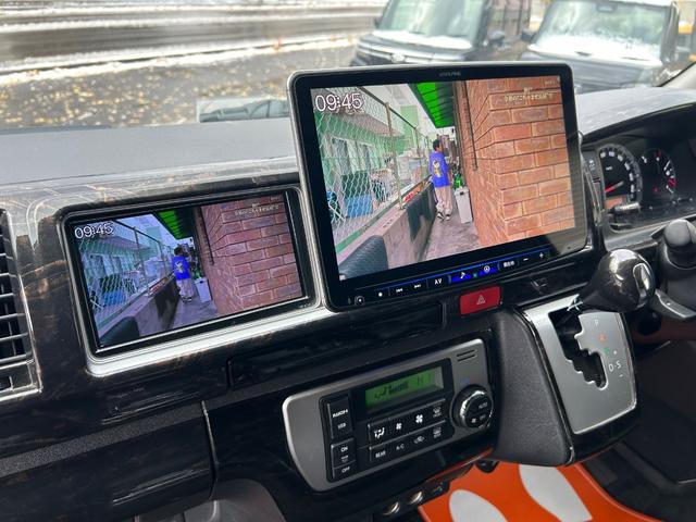 ハイエースワゴン GL 4WD ロング HKSスーパーチャージャー 前置きIC アルパイン11インチナビ Bカメラ フリップダウンモニター ローダウン オーバーフェンダー LEDテール(35枚目)