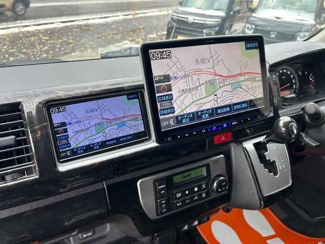 ハイエースワゴン GL 4WD ロング HKSスーパーチャージャー 前置きIC アルパイン11インチナビ Bカメラ フリップダウンモニター ローダウン オーバーフェンダー LEDテール(36枚目)