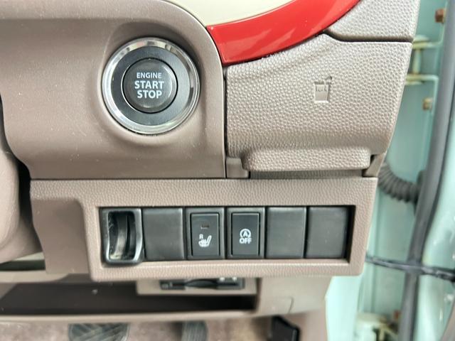 アルトラパンショコラ Ｘ　４ＷＤ　車検Ｒ９年７月３０日　８万キロ　社外ナビ＆ＴＶ　ＥＴＣ　革シート　スマートキー　プッシュスタート　シートヒーター　ＨＩＤ　革巻きステアリング（8枚目）