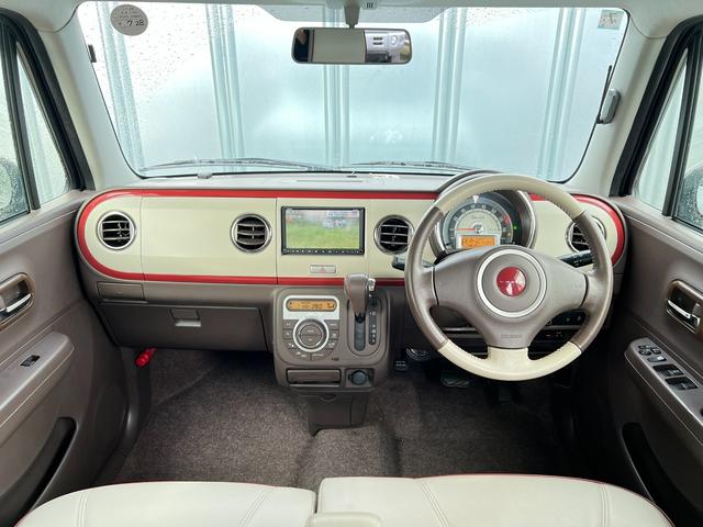 アルトラパンショコラ Ｘ　４ＷＤ　車検Ｒ９年７月３０日　８万キロ　社外ナビ＆ＴＶ　ＥＴＣ　革シート　スマートキー　プッシュスタート　シートヒーター　ＨＩＤ　革巻きステアリング（32枚目）