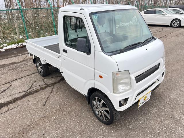 キャリイトラック KCエアコン・パワステ 3方開 4WD 車検R9年7月13日 走行2万キロ スタッドレス装着済 軽トラ オートマ エアコン パワステ 軽トラック 純正AW 冬タイヤ付 社外ディスプレイオーディオ エアロバンパー 修復歴なし(17枚目)