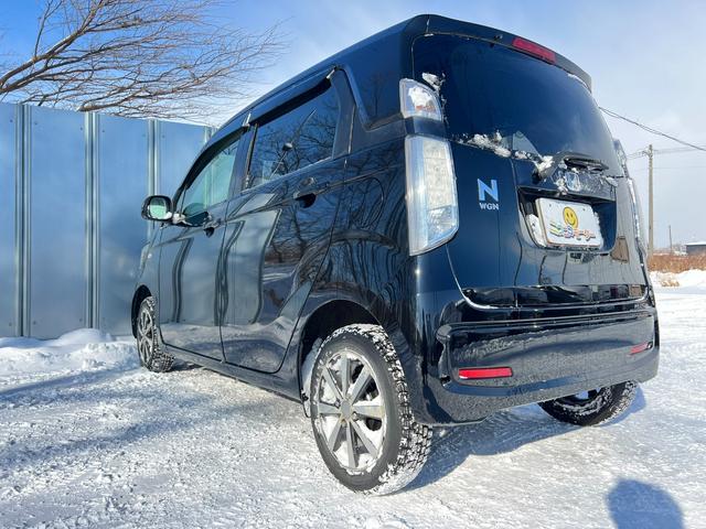 N-WGN G 4WD スタッドレス装着済 社外TV バックカメラ スマートキー プッシュスタート 横滑り防止 黒革シートカバー 社外AW ダンロップ 冬タイヤ付 両側シートヒーター 修復歴なし(37枚目)