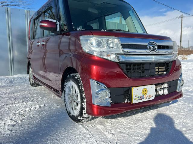 タント カスタムＲＳ　４ＷＤ　車検Ｒ９年３月１９日　ターボ　スタッドレス装着済　両側パワースライドドア　スマートキー　プッシュスタート　社外ディスプレイオーディオ　ブリヂストン　冬タイヤ　社外ＡＷ　エコアイドル　修復歴なし（42枚目）