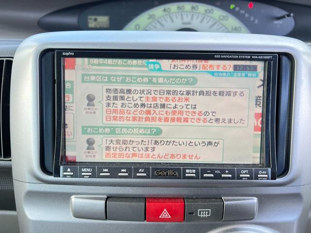 タント Ｘ　４ＷＤ　社外ナビ＆ＴＶ　スタッドレス装着済　スマートキー　キーフリー　スライドドア　冬タイヤ付　修復歴なし（7枚目）