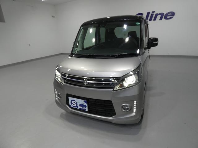 スペーシアカスタム ＸＳリミテッド　４ｗＤ　寒冷地仕様　両側パワースライドドア　レーダーブレーキサポート　ナビＴＶ　プッシュスタート　バックカメラ　車検令和９年１２月　タイミングチェーン　ツートーンカラー　ＥＴＣ（2枚目）