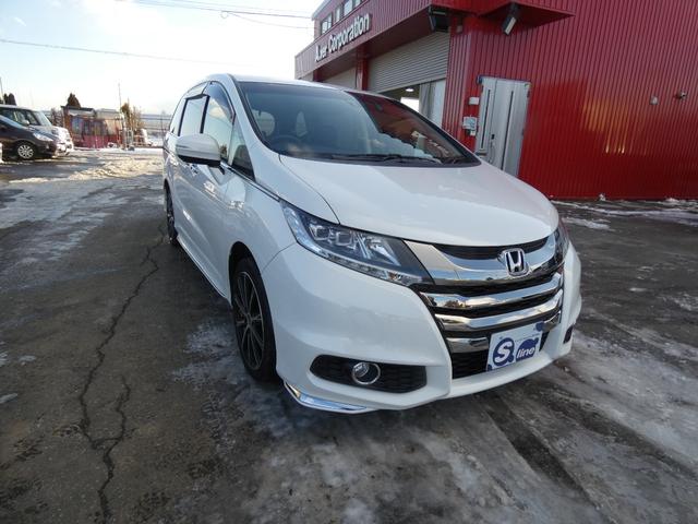 オデッセイ アブソルート　４ＷＤ　寒冷地仕様　両側パワースライドドア　フルセグナビ　ＣＴＢＡ　車検令和９年１２月　ハーフレザーシート　クルーズコントロール　フルフラットシート（3枚目）