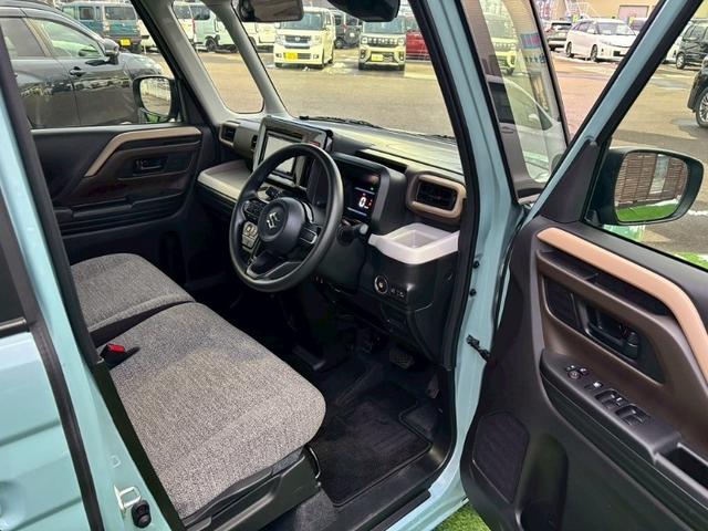 スペーシア ハイブリッドX 4WD 登録済未使用車 社外SDナビ 寒冷地仕様 両側自動スライドドア バックカメラ Bluetooth 衝突軽減システム コーナーセンサー レーンアシスト シートヒーター ETC スペアキー 禁煙車(10枚目)