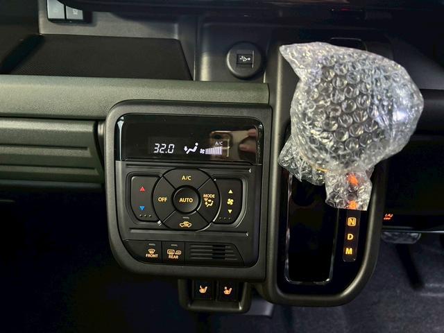 スペーシアギア ハイブリッドXZ ターボ 4WD 登録済未使用車 ディスプレイオーディオ フルセグTV ルーフレール 両側自動ドア アラウンドビュー BT 衝突軽減 コーナーセンサー レーンアシスト シート・ハンドルヒーター 保証書 スペアキ(25枚目)