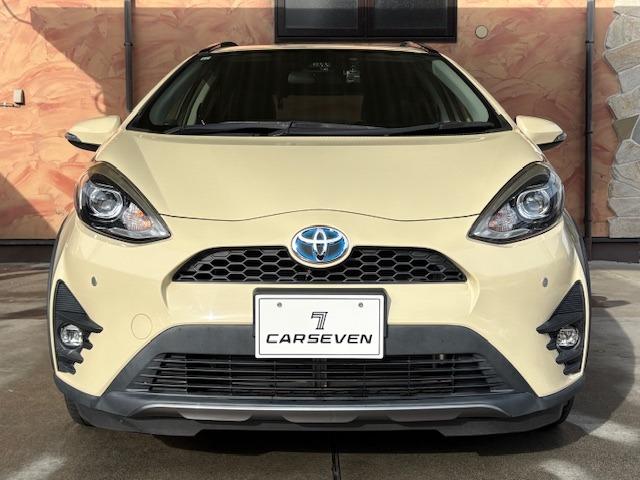 アクア クロスオーバー セーフティセンス 衝突軽減 レーンアシスト コーナーセンサー オートハイビーム 純正ナビ バックカメラ Bluetooth フルセグ ETC ドラレコ ハーフレザー シートヒーター LED 純正AW(5枚目)