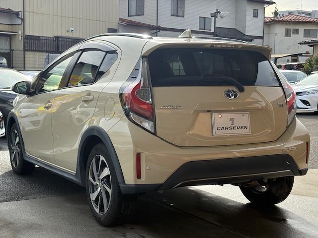 アクア クロスオーバー セーフティセンス 衝突軽減 レーンアシスト コーナーセンサー オートハイビーム 純正ナビ バックカメラ Bluetooth フルセグ ETC ドラレコ ハーフレザー シートヒーター LED 純正AW(9枚目)