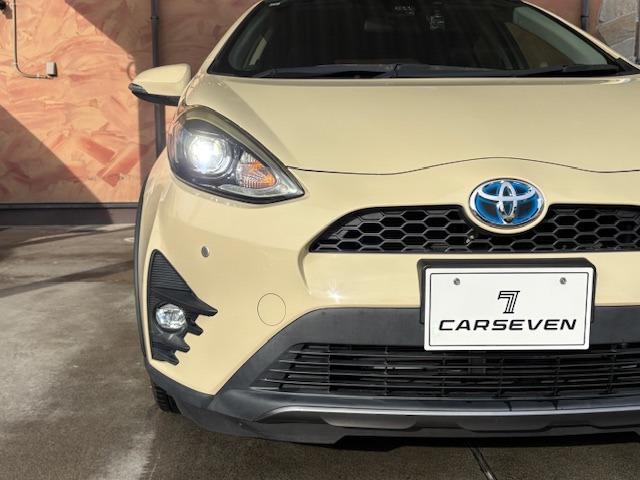 アクア クロスオーバー セーフティセンス 衝突軽減 レーンアシスト コーナーセンサー オートハイビーム 純正ナビ バックカメラ Bluetooth フルセグ ETC ドラレコ ハーフレザー シートヒーター LED 純正AW(13枚目)