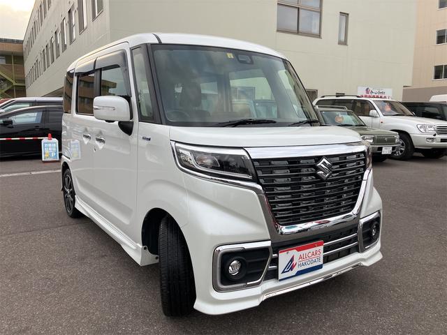 スペーシアカスタム ハイブリッドＸＳ　４ＷＤ　バックカメラ　両側電動スライドドア　クリアランスソナー　レーンアシスト　衝突被害軽減システム　スマートキー　アイドリングストップ　電動格納ミラー　シートヒーター　ベンチシート　ＣＶＴ（2枚目）