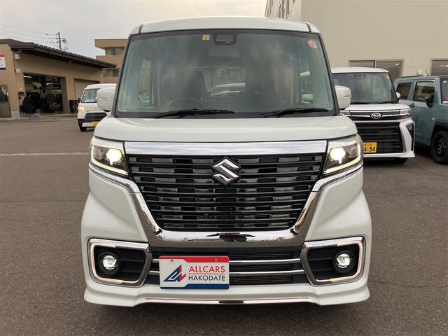 スペーシアカスタム ハイブリッドＸＳ　４ＷＤ　バックカメラ　両側電動スライドドア　クリアランスソナー　レーンアシスト　衝突被害軽減システム　スマートキー　アイドリングストップ　電動格納ミラー　シートヒーター　ベンチシート　ＣＶＴ（3枚目）