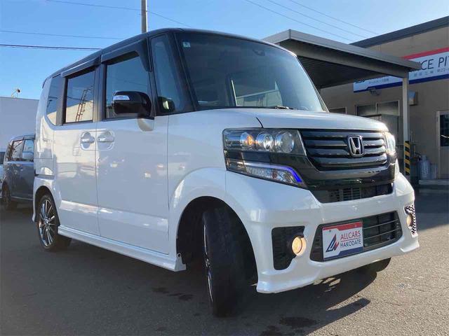 Ｎ－ＢＯＸカスタム Ｇ・Ａパッケージ　４ＷＤ　両側スライド・片側電動　ナビ　ＴＶ　衝突被害軽減システム　ＨＩＤ　スマートキー　アイドリングストップ　ベンチシート　ＣＶＴ　盗難防止システム　ＡＢＳ　ＥＳＣ　アルミホイール　エアコン（12枚目）