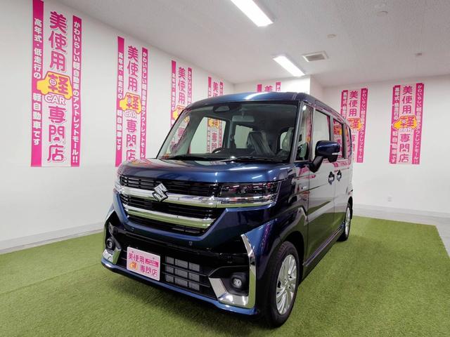 スペーシアカスタム ハイブリッドGS 4WD 登録済み未使用車  デュアルセンサーブレーキサポート シートヒーター 寒冷地仕様 スマートキー プッシュスタート LEDヘッドライト(7枚目)