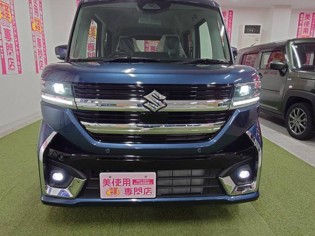 スペーシアカスタム ハイブリッドGS 4WD 登録済み未使用車  デュアルセンサーブレーキサポート シートヒーター 寒冷地仕様 スマートキー プッシュスタート LEDヘッドライト(17枚目)