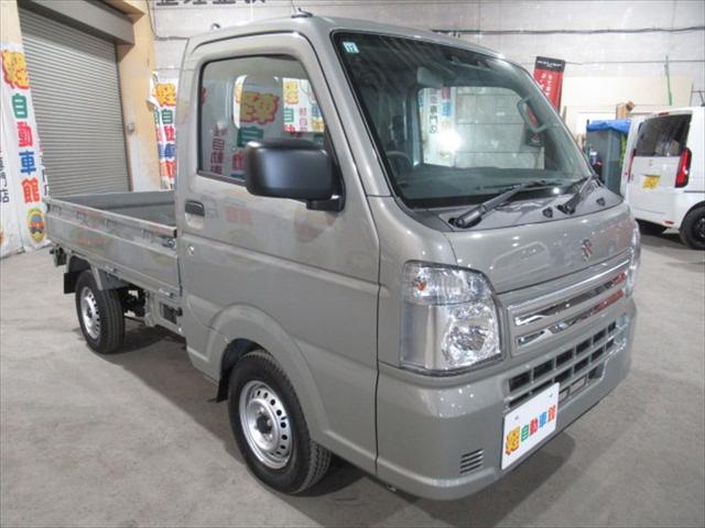 キャリイトラック ＫＣエアコン・パワステ　スズキセーフティサポート・届出済未使用車・衝突軽減ブレーキ・誤発進抑制装置・横滑り防止装置・キーレス・アイドリングストップ・ＡＢＳ・　Ｗエアバック・エアコン・パワステ・パワーウィンドウ・禁煙車・４ＷＤ（2枚目）