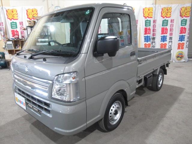 キャリイトラック ＫＣエアコン・パワステ　スズキセーフティサポート・届出済未使用車・衝突軽減ブレーキ・誤発進抑制装置・横滑り防止装置・キーレス・アイドリングストップ・ＡＢＳ・　Ｗエアバック・エアコン・パワステ・パワーウィンドウ・禁煙車・４ＷＤ（5枚目）