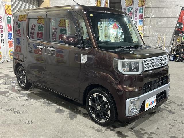 ウェイク Ｇ　ターボ　Ｂｌｕｅｔｏｏｈ　バックカメラ　両側パワースライドドア　ＥＴＣ　シートヒーター　フルセグＴＶナビ　スマートキー　プッシュスタート　アイドリングストップ　横滑り防止装置　ＡＢＳ　４ＷＤ（3枚目）