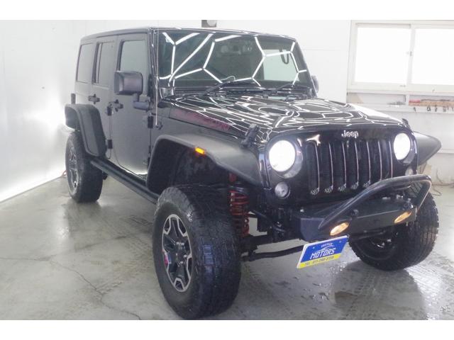 ジープ・ラングラーアンリミテッド ルビコン　ハードロック　４ＷＤ／当社社有車／特別仕様車／事故無／リフトアップ／カスタムオーバーフェンダー／ＵＳサイドマーカー／アクスルロック／スウェイバー／レザーシート／シートヒーター／テールレンズガード／社外ナビ／フルセグ（9枚目）