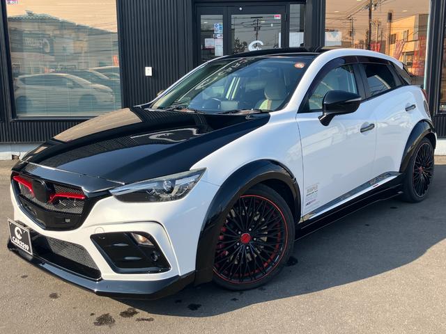 CX-3 XD ツーリング Lパッケージ 純正ナビ Bカメラ BOSE ハーフレザーシート クルコン シートヒーター 社外ホイール 社外フルエアロ 社外タワーバー 追加メーター(10枚目)