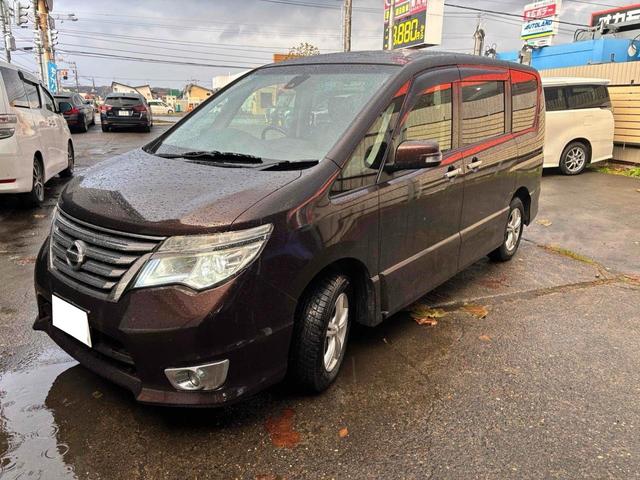 セレナ ハイウェイスター　ＥＴＣ　バックカメラ　ＴＶ　レーンアシスト　両側電動スライドドア　オートライト　スマートキー　アイドリングストップ　電動格納ミラー　後席モニター　３列シート　ウォークスルー　ＣＶＴ　アルミホイール（2枚目）