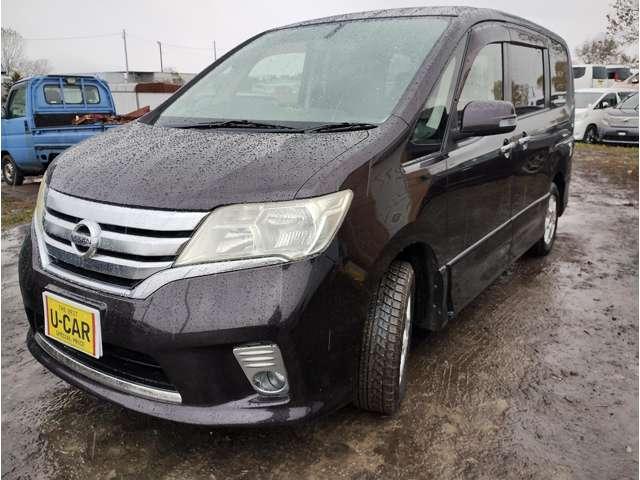 セレナ ハイウェイスター 車検有り ワンセグカーナビ プッシュスタート バックカメラ スマートキー キーレス 3列シート 両側スライドドア アイドリングストップ クルーズコントロール ABS 盗難防止装置 修復歴無し (茶M)(15枚目)