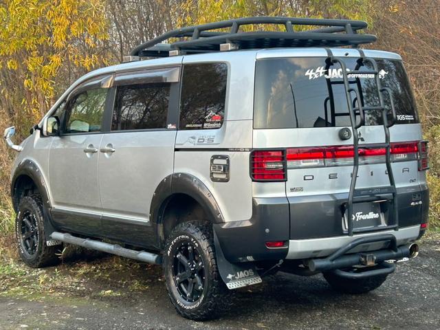 デリカD:5 D パワーパッケージ 4インチリフトアップ MKW16インチアルミ ガナドールマフラー サイドステップ JAOSリアラダー JAOSマッドフラップ ルーフラック クラッツィオシートカバー ドラレコ エンスタ ヒッチメンバー(7枚目)