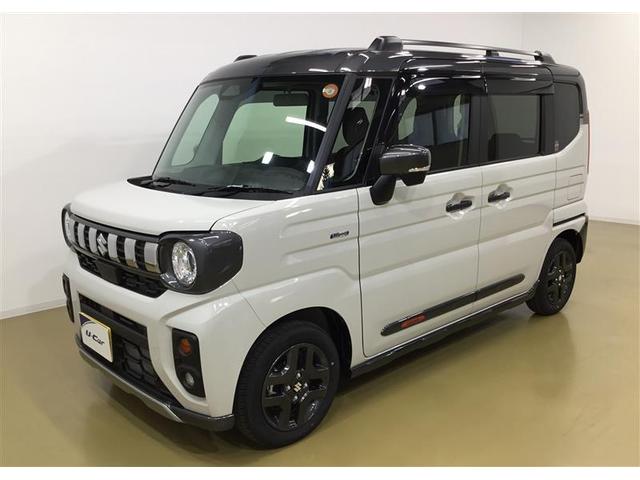 スペーシアギア ハイブリッドＸＺ　４ＷＤ　届出済未使用車　リモコンエンジンスターター　両側電動スライドドア　ステアリングヒーター　新品スタットレスタイヤ積込　ＬＥＤライト　シートヒーター　ヘッドアップディスプレイ　スマートキー（2枚目）
