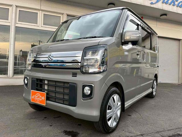 エブリイワゴン ＰＺターボ　４ＷＤ　バックカメラ　両側スライド・片側電動　クリアランスソナー　レーンアシスト　衝突被害軽減システム　オートライト　スマートキー　アイドリングストップ　電動格納ミラー　シートヒーター　ベンチシート（2枚目）