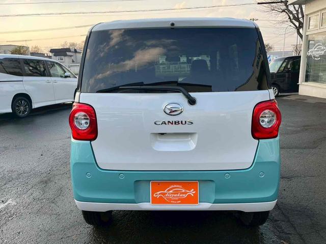 ムーヴキャンバス ストライプスＧ　ＥＴＣ　両側電動スライドドア　ＴＶ　クリアランスソナー　衝突被害軽減システム　オートライト　スマートキー　アイドリングストップ　電動格納ミラー　シートヒーター　ベンチシート　ＣＶＴ　ＥＳＣ　ＣＤ（7枚目）