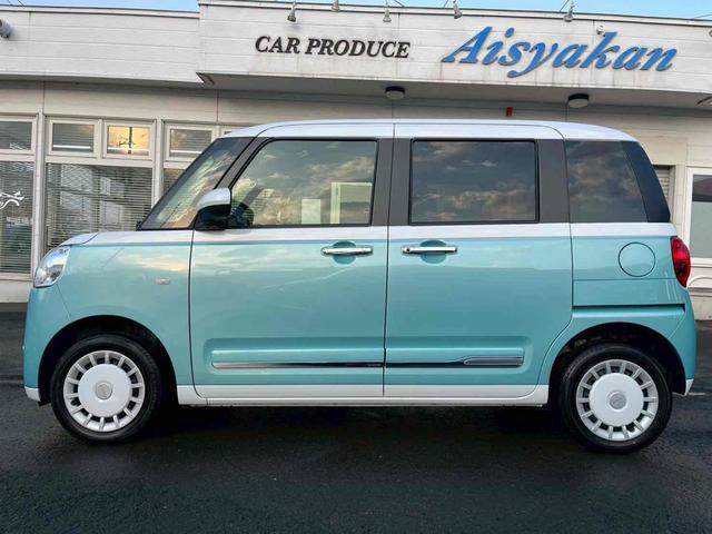 ムーヴキャンバス ストライプスＧ　ＥＴＣ　両側電動スライドドア　ＴＶ　クリアランスソナー　衝突被害軽減システム　オートライト　スマートキー　アイドリングストップ　電動格納ミラー　シートヒーター　ベンチシート　ＣＶＴ　ＥＳＣ　ＣＤ（9枚目）