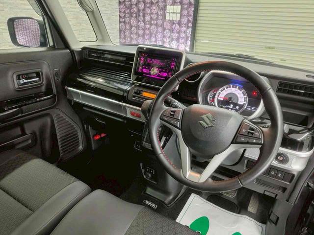 スペーシアカスタム 　両側電動スライドドア　クリアランスソナー　衝突被害軽減システム　オートライト　スマートキー　電動格納ミラー　シートヒーター　ベンチシート　ＣＶＴ　ＥＳＣ　ＣＤ　アルミホイール　Ｂｌｕｅｔｏｏｔｈ（40枚目）