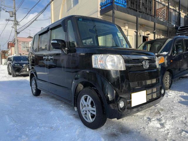 Ｎ－ＢＯＸ Ｇ・Ｌパッケージ　４ＷＤ　両側電動スライドドア　ナビ　スマートキー　アイドリングストップ　電動格納ミラー　シートヒーター　ベンチシート　ＣＶＴ　盗難防止システム　ＡＢＳ　ＥＳＣ　ＣＤ　ＵＳＢ　アルミホイール（13枚目）