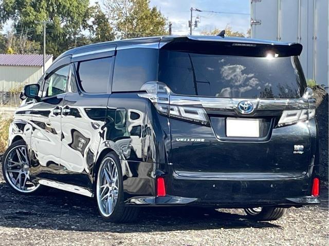 ヴェルファイアハイブリッド ＺＲ　ハイブリッド　２．５　ＺＲ　Ｅ－Ｆｏｕｒ　４ＷＤ　純正エンスタ　アルパインビッグＸ　バックカメラ　２１インチアルミ　（ブラック）後席フリップダウンモニター　スタッドレスタイヤ納車（5枚目）