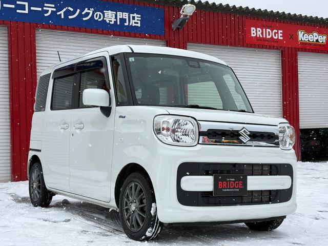 スペーシア ハイブリッドＸ　４ＷＤ／両側パワースライドドア／全方位モニター／フルセグＴＶ付ＳＤナビ／シートヒーター／フルオートエアコン／スマートキー／プッシュスタート／フルフラットシート／スペアキー／取扱説明書（12枚目）