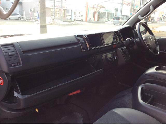 ハイエースバン スーパーＧＬ　ダークプライム　ワイド　４ＷＤ　寒冷地　両側パワスラ　リアヒーター＆クーラー　プッシュスタート　スマートキー　ハーフレザーシート　ベッドキッド　メモリナビ　フルセグＴＶ　フリップダウンモニター　バックカメラ　ＥＴＣ（31枚目）