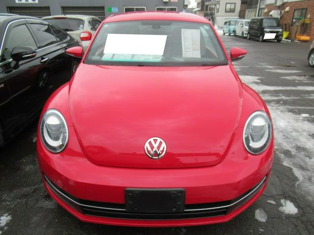 ザ・ビートル デザインレザーパッケージ　ＦＦ　キーレス　純正オーディオ　レザーシート　シートヒーター　ステアリングスイッチ　パドルシフト　クルーズコントロール　ＨＩＤヘッドライト　現状渡し（2枚目）