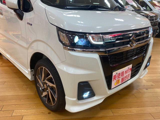 ワゴンＲカスタムＺ ハイブリッドＺＸ　アップグレードパッケージ装着車　４ＷＤ　ローン通過実績　届出済未使用車　８インチナビ　１５インチアルミホイール　メッキドアハンドル　Ａストップ　シートヒーター　プッシュスタート　ＬＥＤヘッドライト（14枚目）