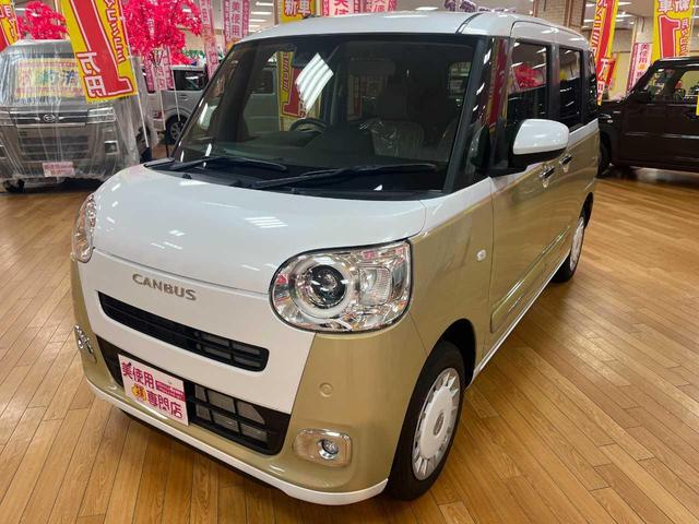 ムーヴキャンバス ストライプスＧ　４ＷＤ　ＥＴＣ　社外ナビゲーション　両側電動スライドドア　スマートアシスト　ＬＥＤヘッドライト　ＬＥＤフォグランプ　アイドリングストップ　バックカメラ　シートヒーター　プッシュスタート（7枚目）